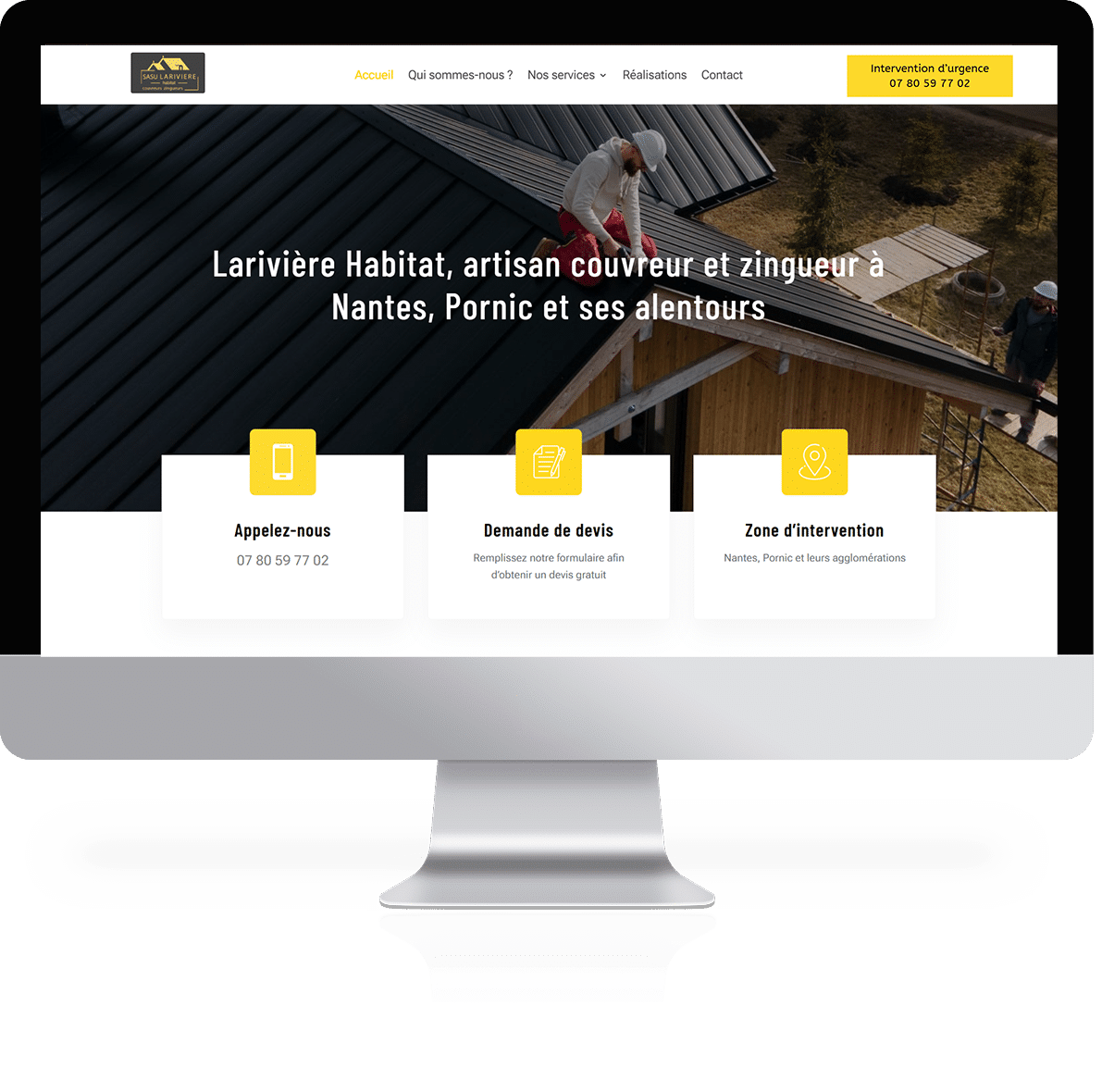 création site web Lariviere couvreur